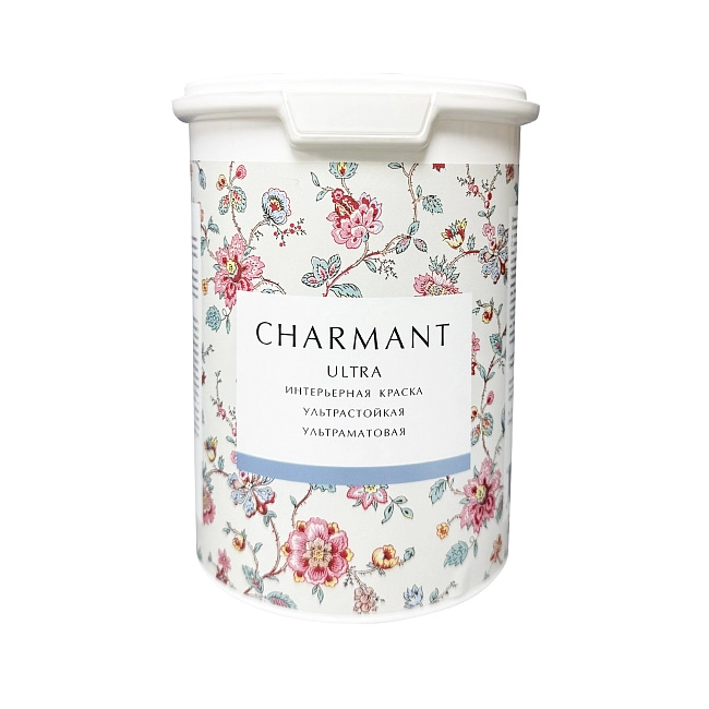 Краска Charmant Ultra ультраматовая моющаяся акрил-уретановая база А 0,9 л