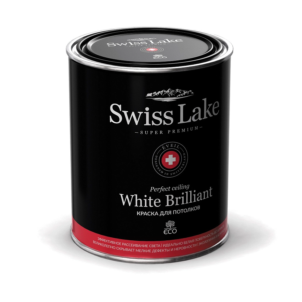 картинка Краска Swiss Lake White Brilliant 2,7л от магазина Art Lab