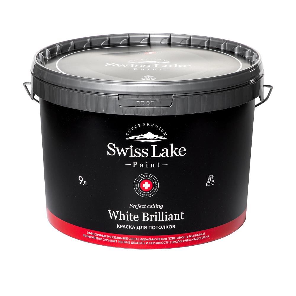 картинка Краска Swiss Lake White Brilliant 9л от магазина Art Lab