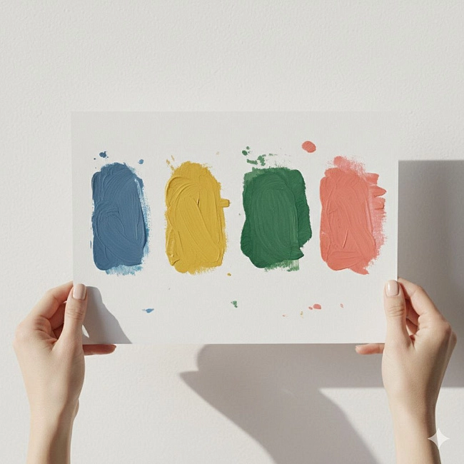 Выкрас на бумаге А4