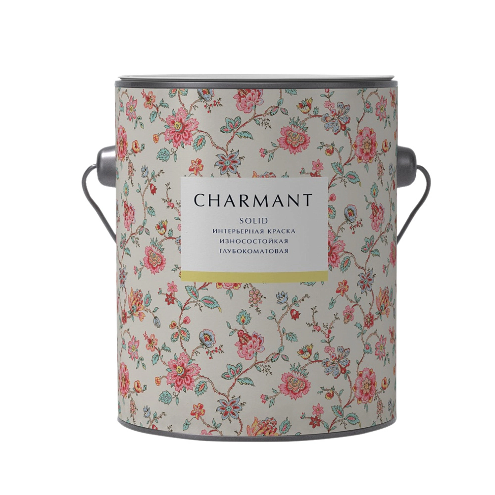картинка Краска Сharmant Solid глубокоматовая моющаяся акрил-уретановая   база А 9 л от магазина Art Lab