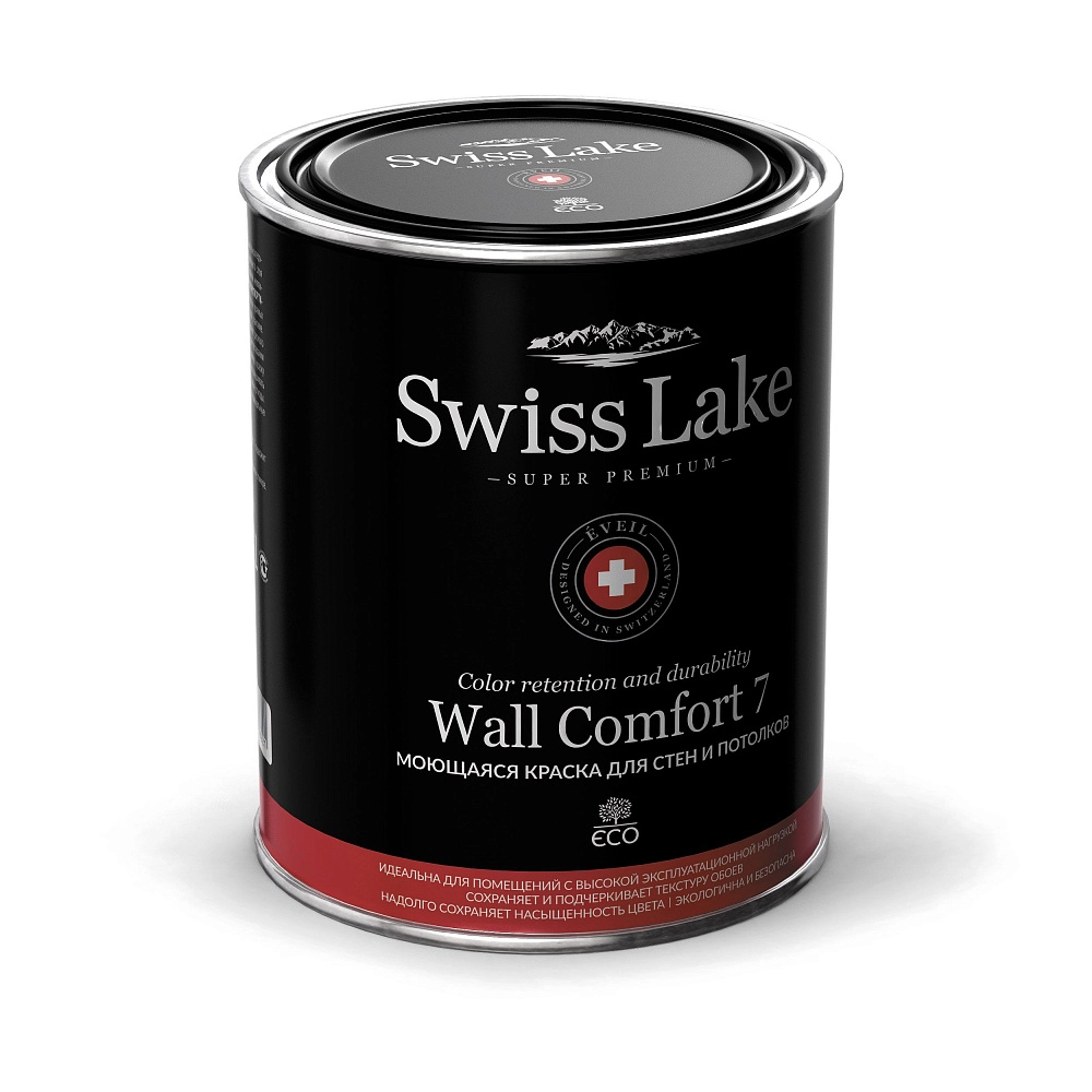 картинка Краска Swiss Lake Wall Comfort 7 база А 2,7л от магазина Art Lab