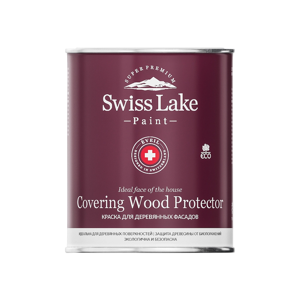 картинка Краска Swiss Lake для деревянных фасадов Covering Wood Protector база А 0,9л от магазина Art Lab