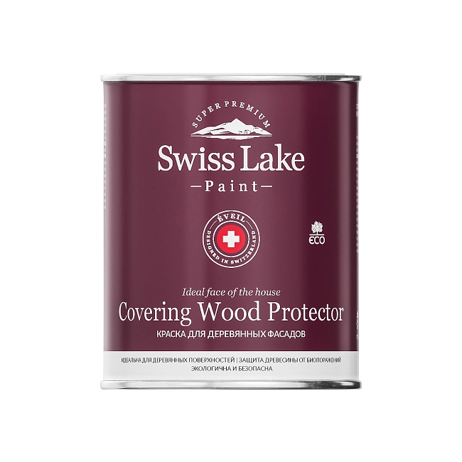Краска Swiss Lake для деревянных фасадов Covering Wood Protector база А 0,9л
