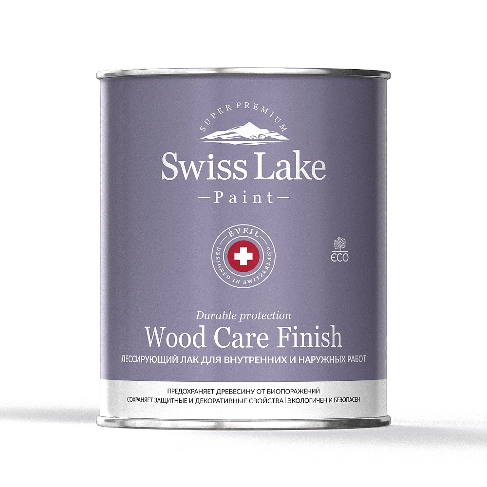 картинка Лессирующий лак Swiss Lake для внутренних и наружных работ Wood Care Finish 0,9л от магазина Art Lab