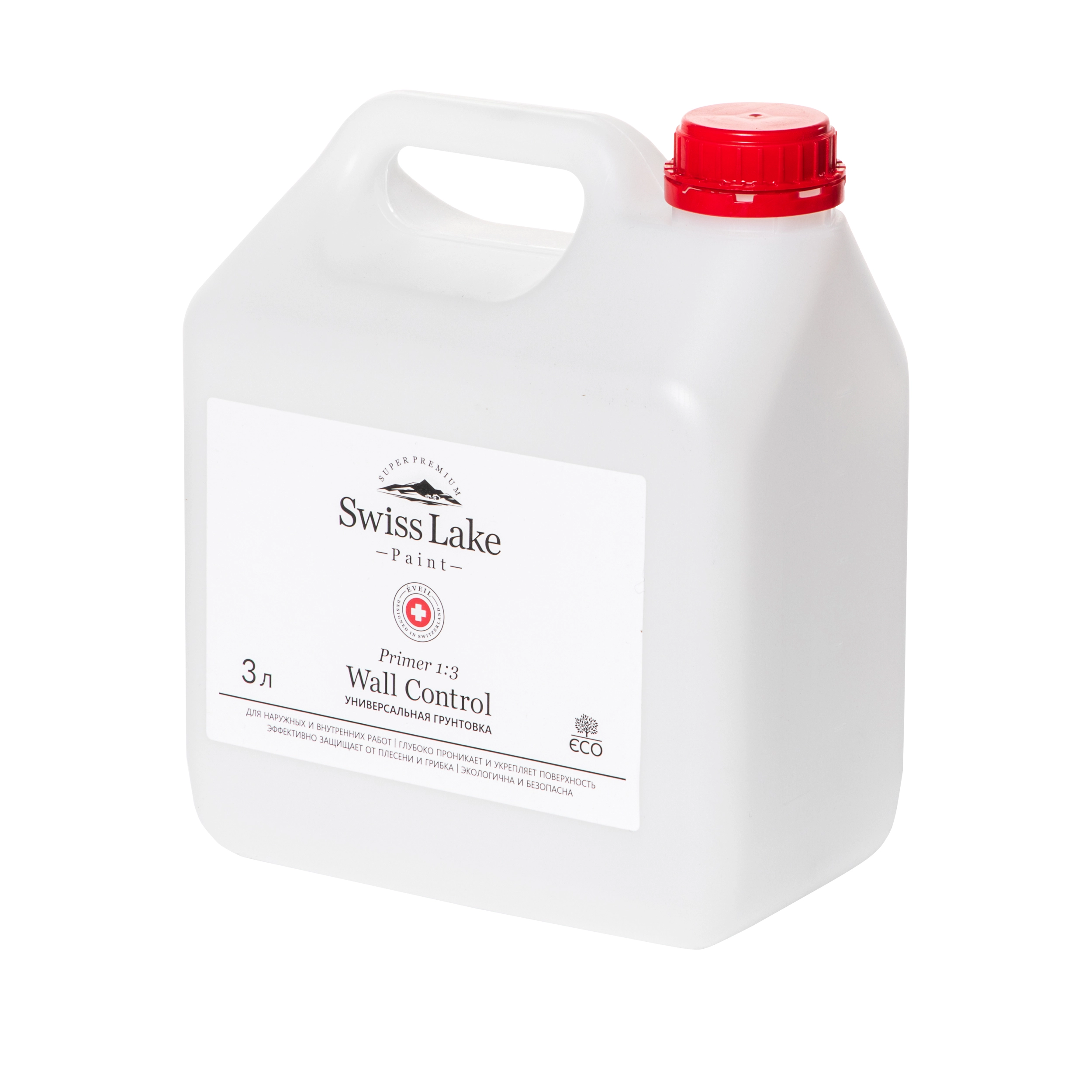 картинка Грунт Swiss Lake глубокого проникновения Primer 1:3 Wall Control 3 л от магазина Art Lab